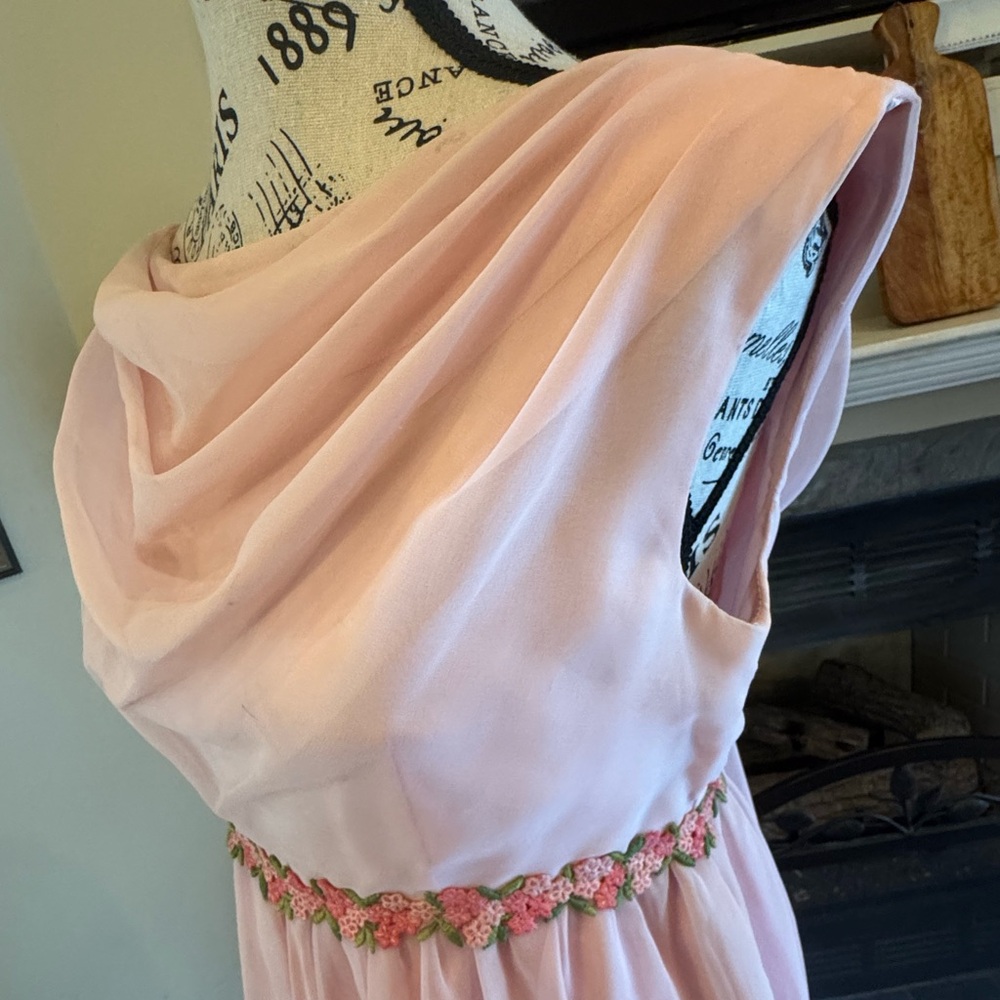 Vintage Pink Lorrie Deb San Francisco Formal Prom Bridal Dress Long Sleeveless - Picture 4 of 12